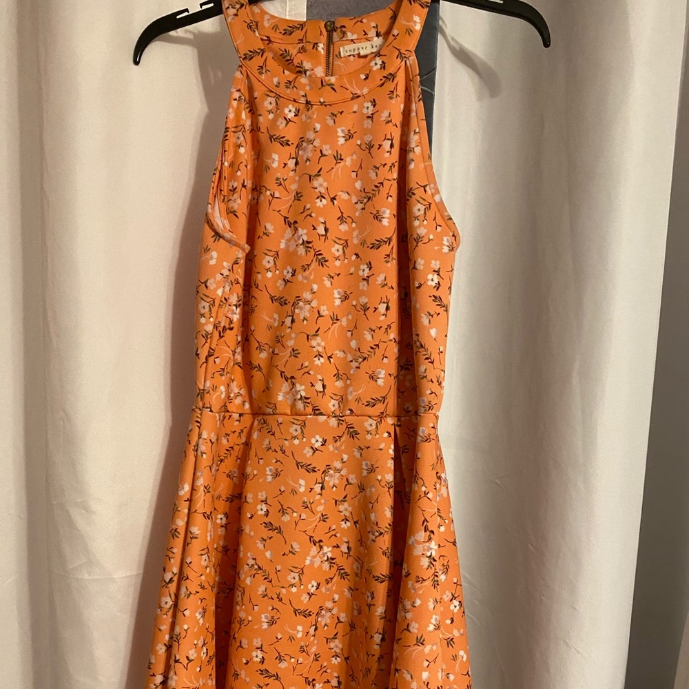 Pink floral dress
